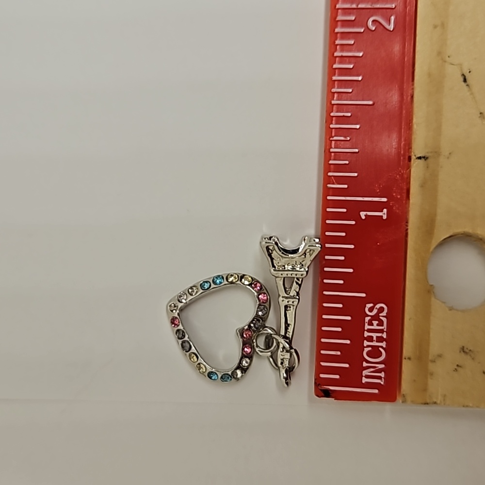 Eiffel Tower Pendant Charm Lot Crystals Rhinestones Paris France For Necklace - Picture 3 of 5